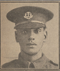 Private C Calvert of the Middlesex Regiment in WW1